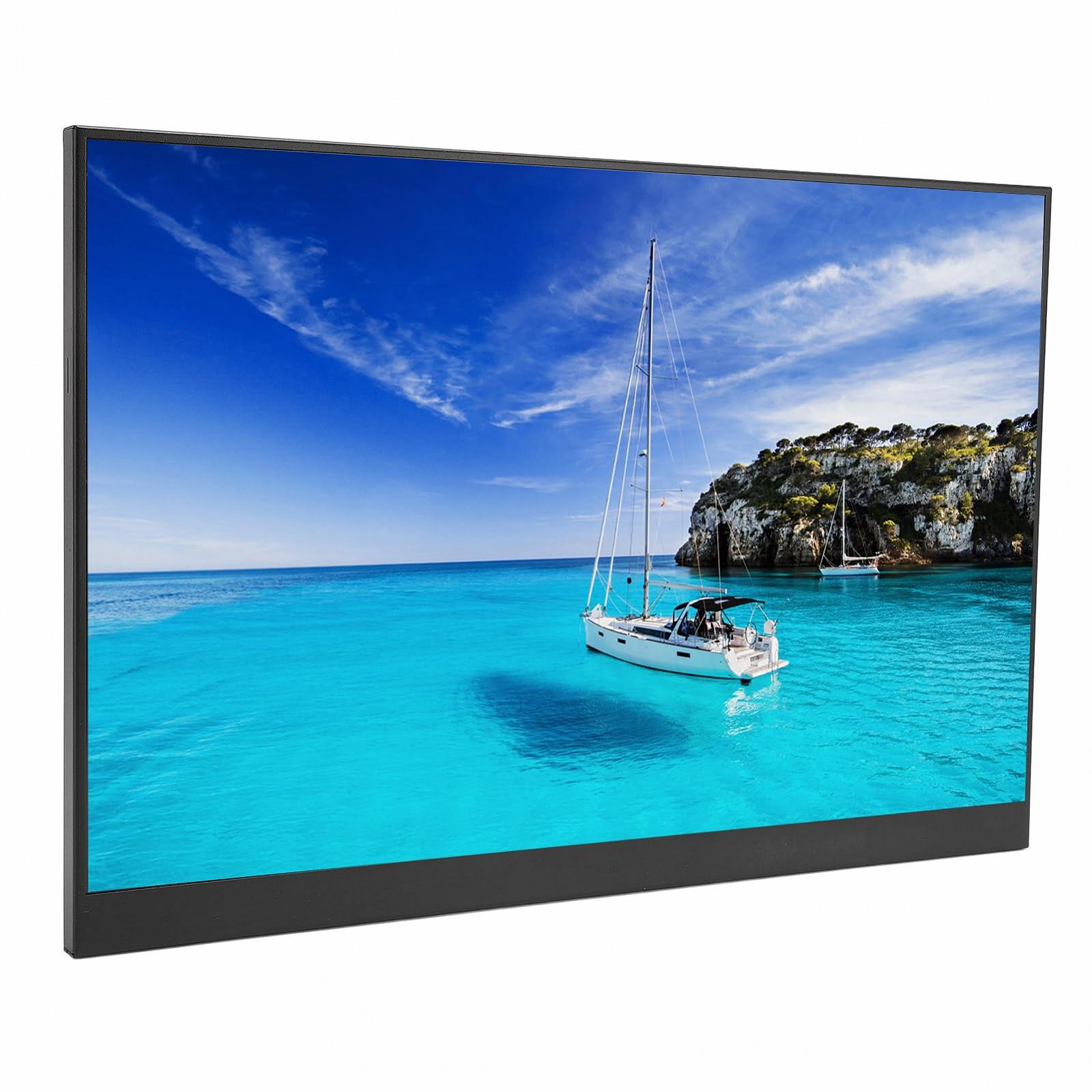 Портативний Монітор Annadue 16 Дюймів 4K FHD IPS Екран, Зовнішній Type-C з Двома Динаміками, HD Multimedia Interface для PC Phone Switch, фото №1