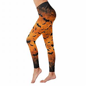 Легінси Generisch Halloween Floral Print Spider Bat Для жінок, Геловін, відьма, Для йоги, легінси з ефектом ліфтингу сідниць Vampire Scrunch, еластичні штани-легінси Для жінок - Фото 1