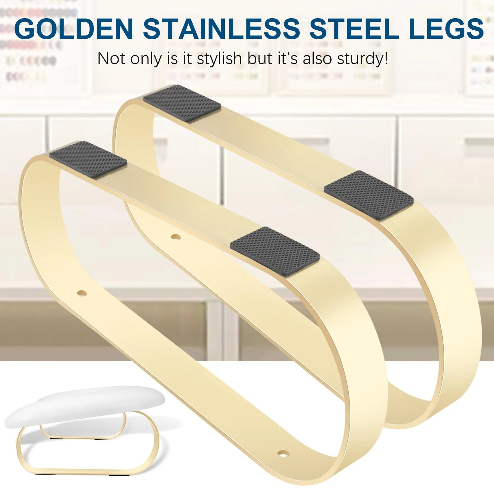 Підставка для рук манікюрна U-подібна Tech з тримачем з нержавіючої сталі, фото №4 Підставка для рук манікюрна U-подібна Tech з тримачем з нержавіючої сталі, фото №4