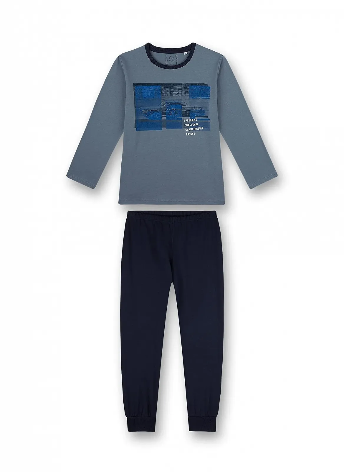 Піжама Sanetta для хлопчиків Довга Синя, фото №1 Піжама Sanetta для хлопчиків Довга Синя, фото №1