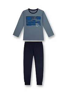 Пижама Sanetta для мальчиков Длинная Синяя - Фото 1