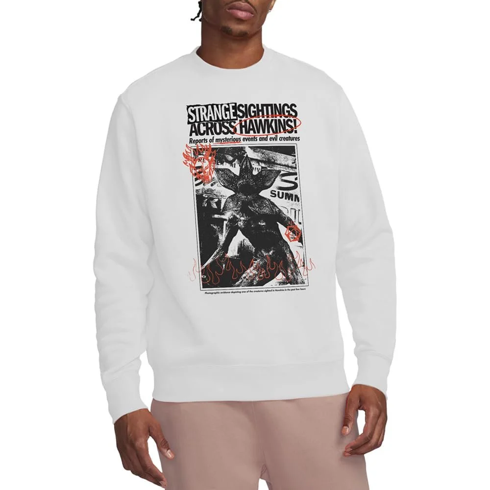 Світшот Stranger Things Unisex Stranger Things Newspaper Demogorgon Sighting, Білий, фото №1