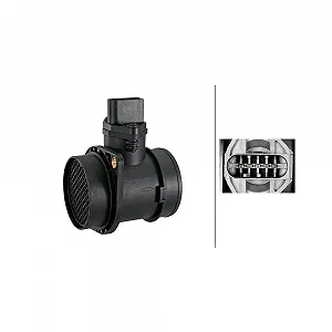 Расходомер воздуха HELLA 8ET 009 149-031 для AUDI SEAT SKODA VW HITACHI - Фото 1