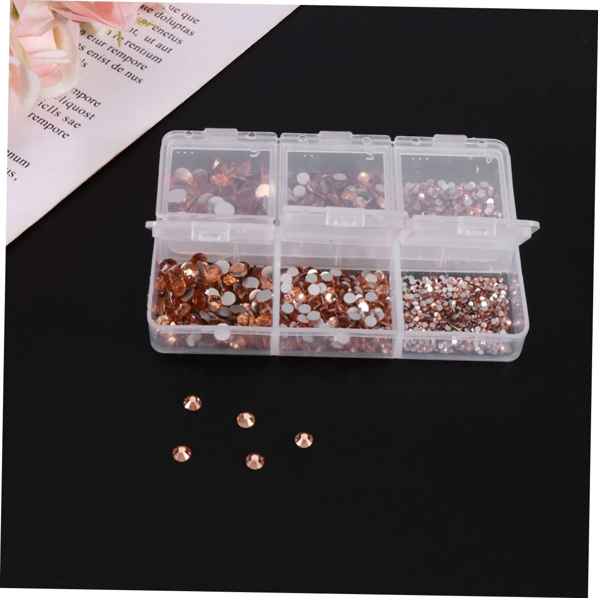 Стразы для ногтей FRCOLOR Стеклянные стразы Плоская задняя часть Цвет шампанского Дизайн ногтей DIY Украшения для ногтей Одежда Обувь Мобильные аксессуары Маникюрные принадлежности, фото №9