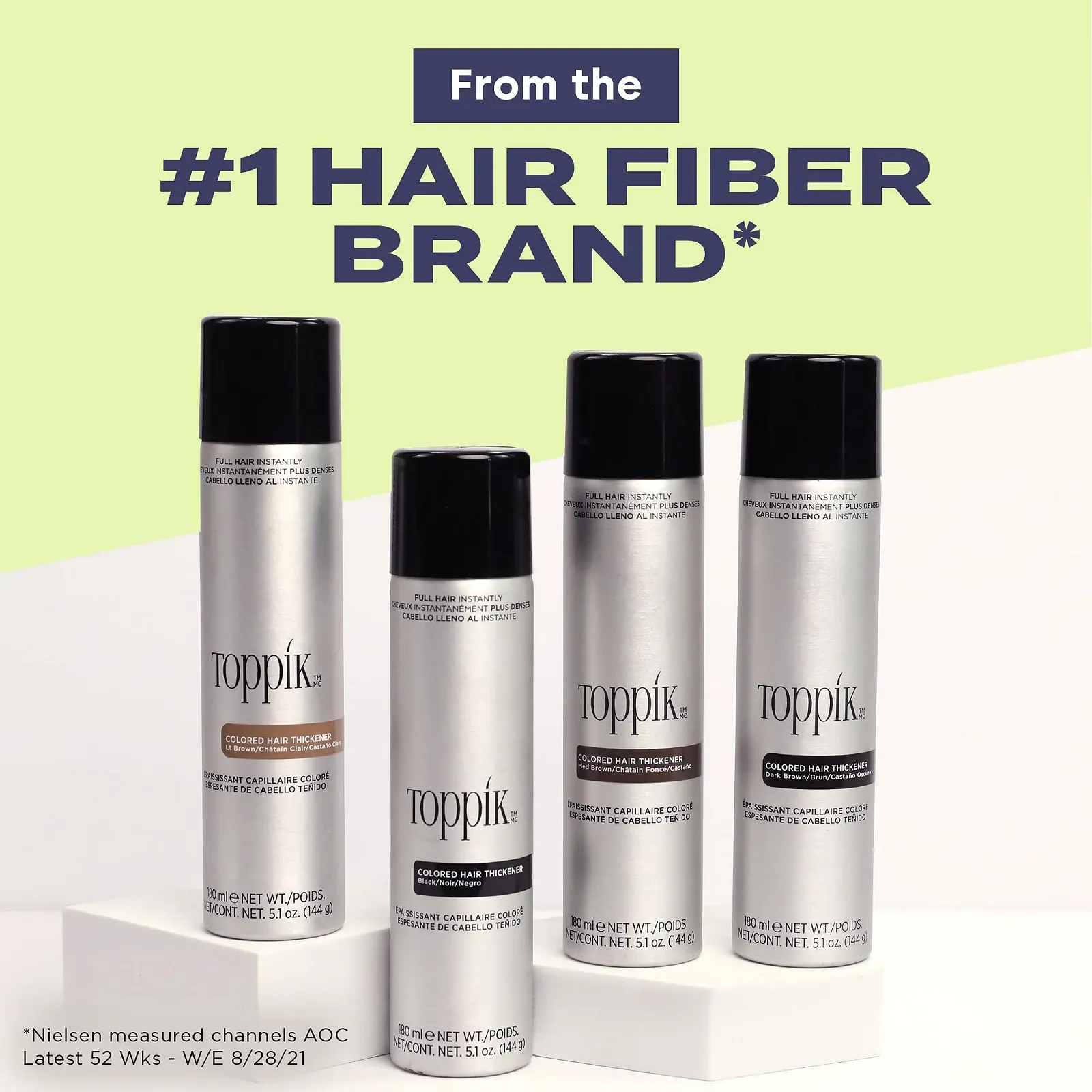 Спрей для загущення волосся TOPPIK Світло-коричневий 144г, фото №3