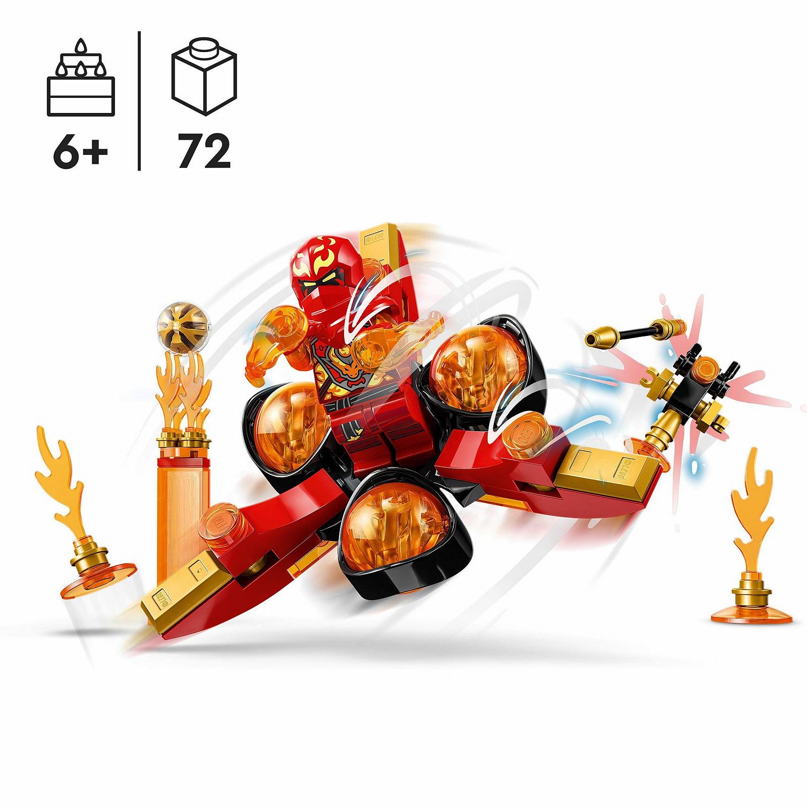 Іграшка LEGO Ninjago 71777 Dragon Power Spinjitzu Flip Spinner з артовими елементами, Мініфігурка Кая, для дітей від 6 років, фото №2