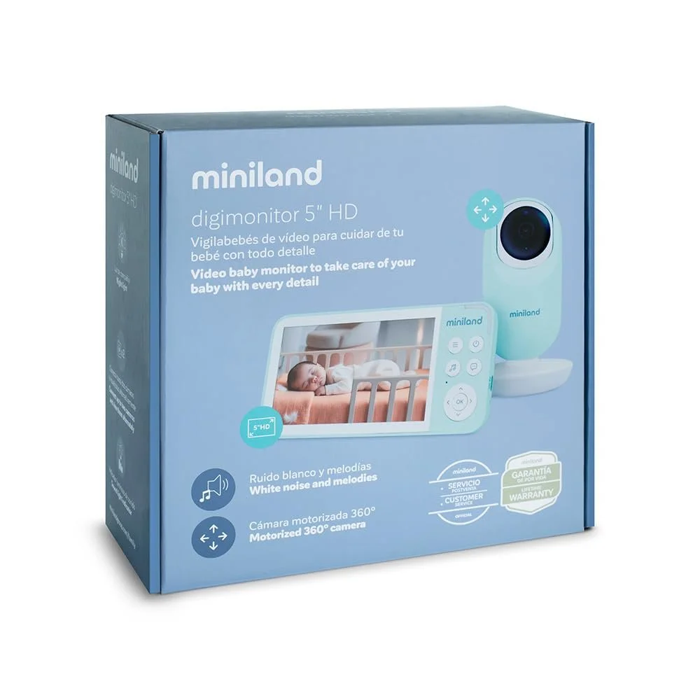 Відеоняня Miniland Digimonitor 5" HD поворотна з нічним баченням flights, фото №8 Відеоняня Miniland Digimonitor 5" HD поворотна з нічним баченням flights, фото №8