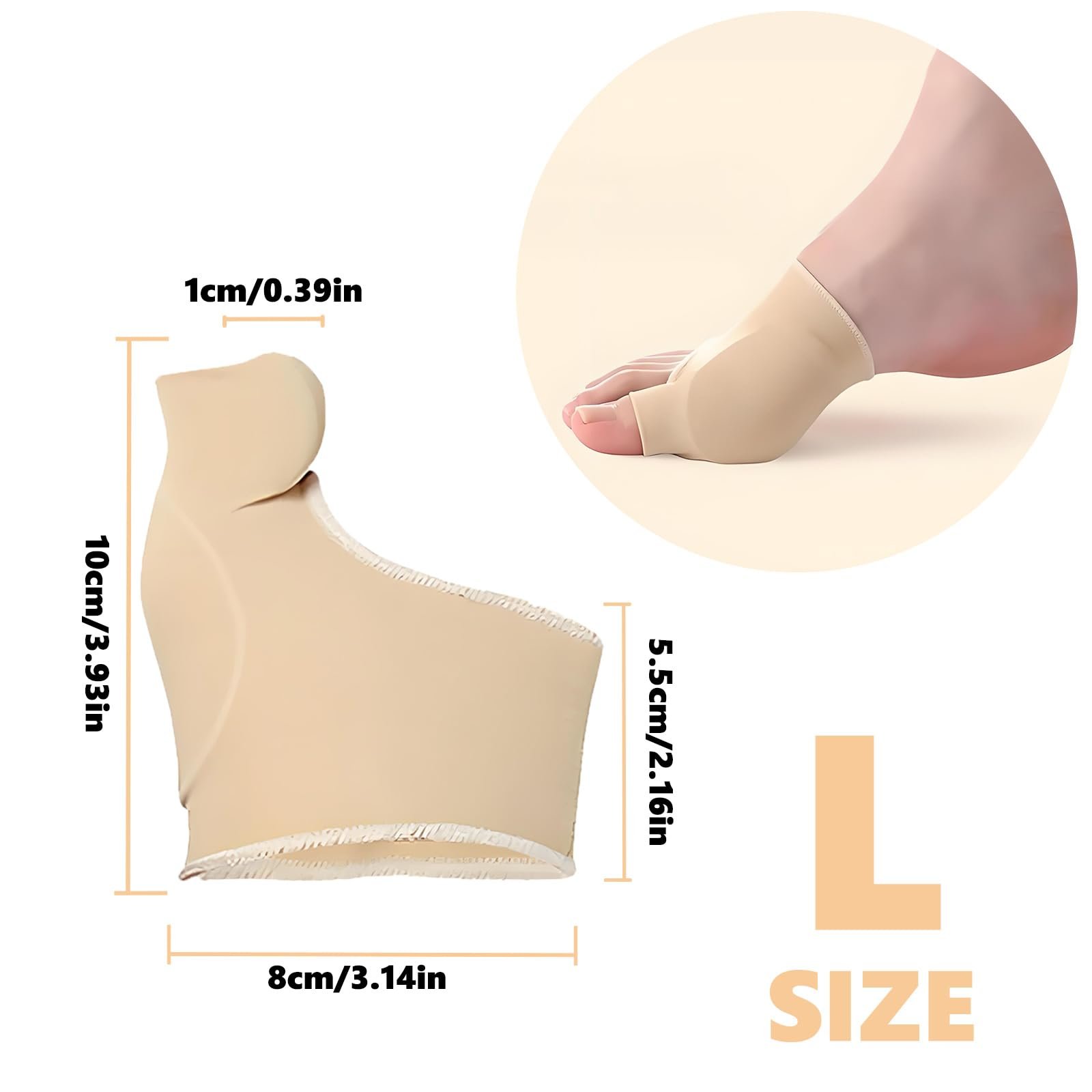 Корректор большого пальца стопы Hallux Valgus, 1 пара разделителей для пальцев, шина, фото №2