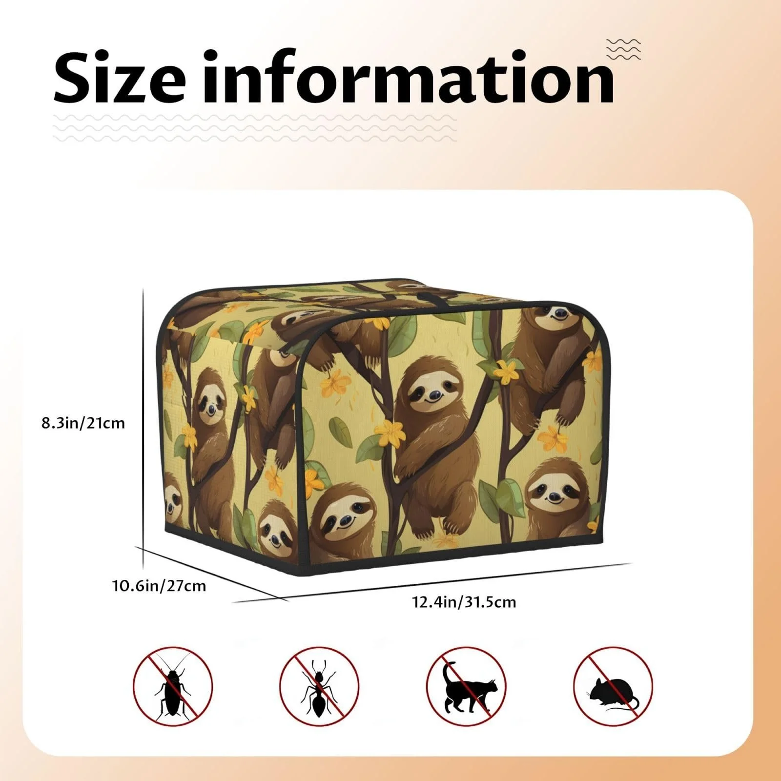 Чохол для тостера на 4 скибочки з двома кишенями, фото №2 Чохол для тостера на 4 скибочки з двома кишенями, фото №2