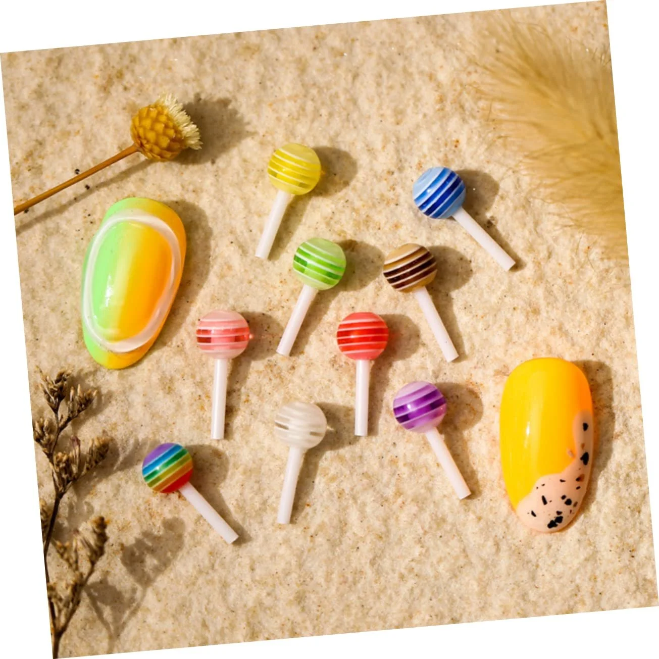 Підвіски для нігтів FOMIYES Льодяник, 100 штук, фото №8