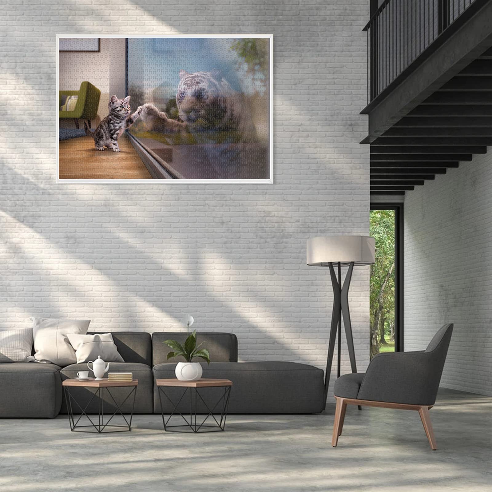 Пазл 1000 деталей Cat & Tiger DIY, фото №2 Пазл 1000 деталей Cat & Tiger DIY, фото №2