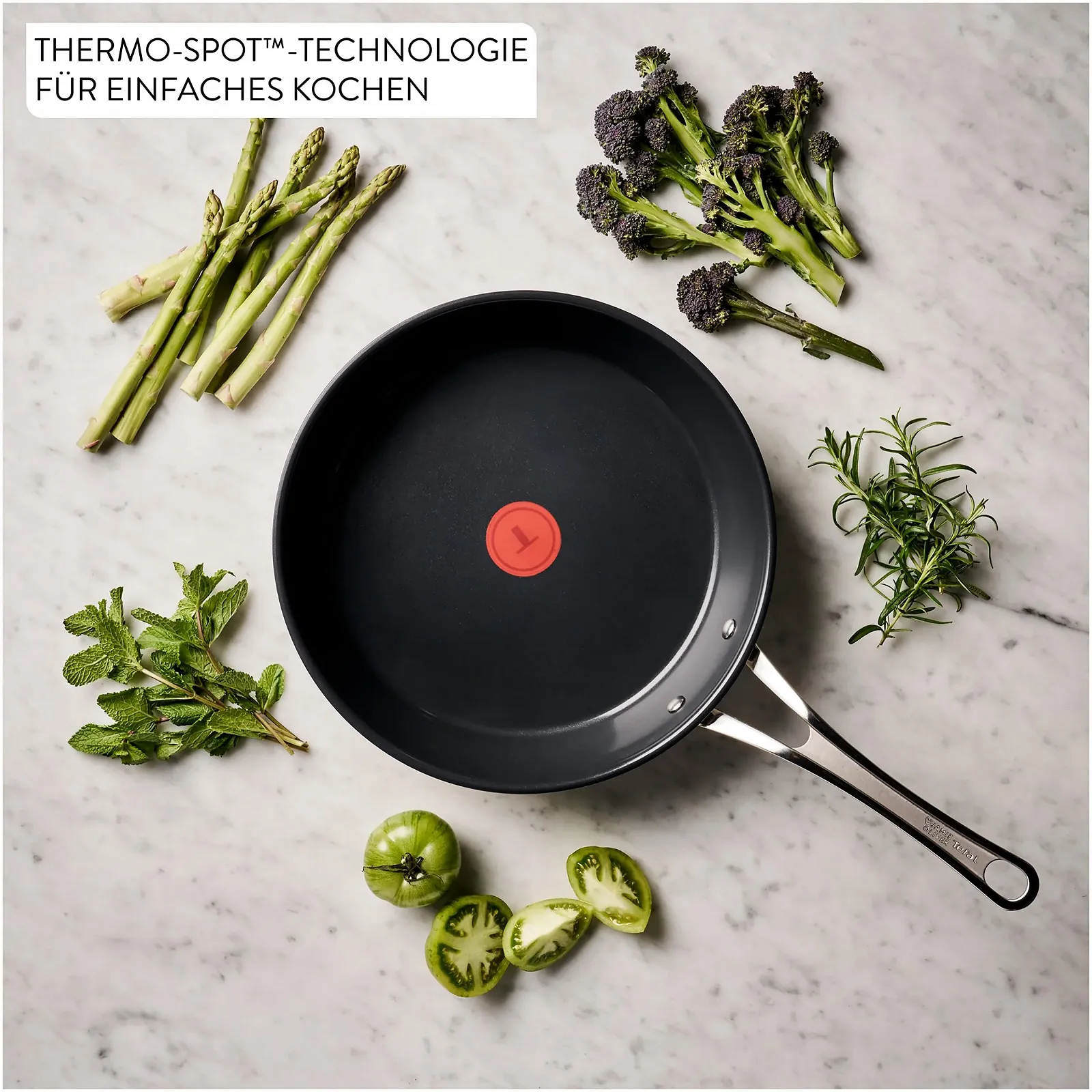 Сковорідка-Wok Tefal Jamie Oliver by Classic Cook H8819355 30 см з протектором для пательні Антипригарна керамічна поверхня Thermal Signal для всіх типів плит Нержавіюча сталь, фото №6