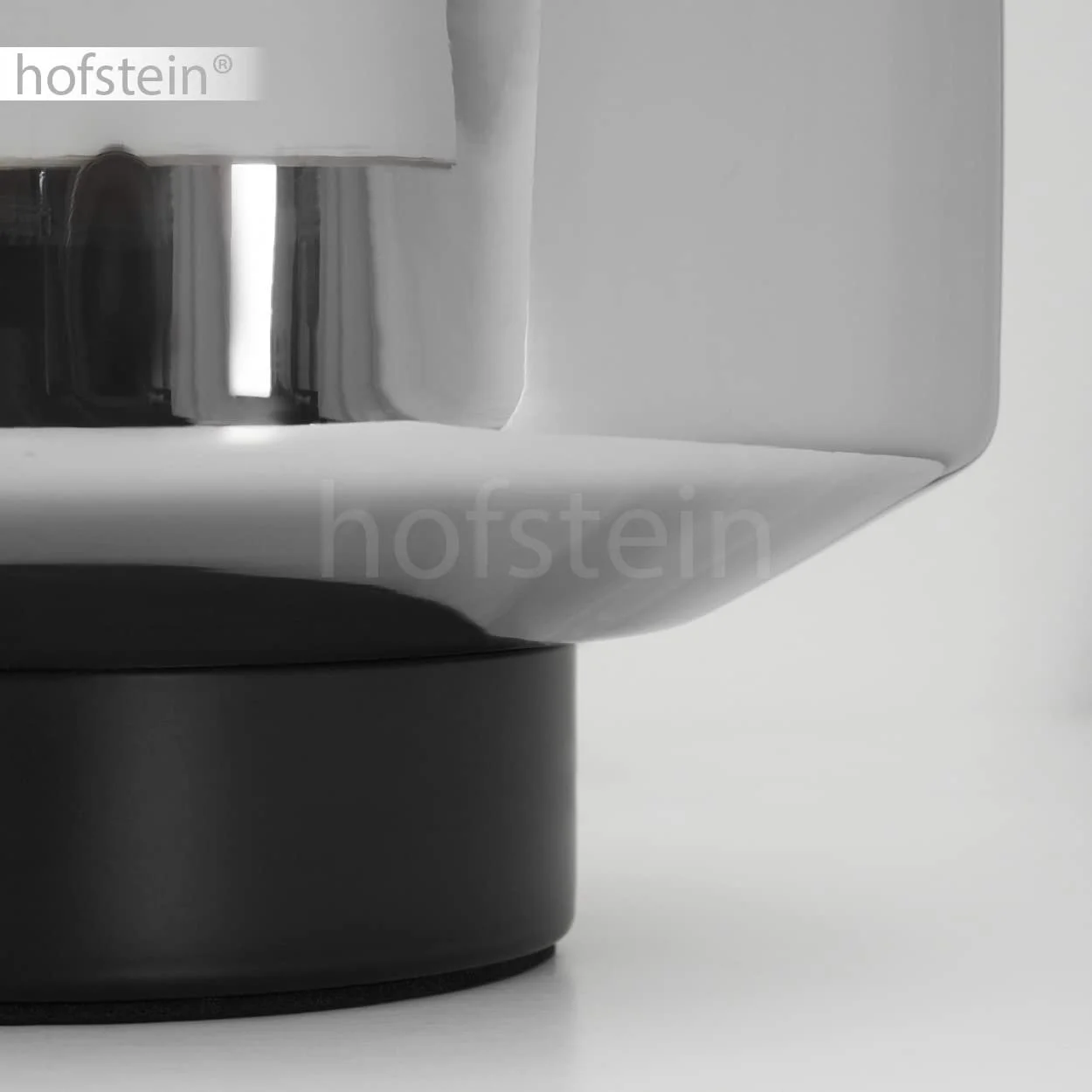 Настільна лампа Gondim Modern метал/скло 18 см 15 см E27 чорна/димчаста, фото №7