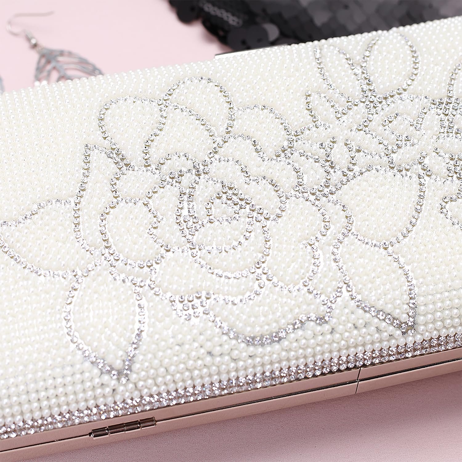 Стразы для ногтей 5 размеров, розовые и прозрачные, фото №5