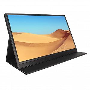 Портативный Garsent 15.6 Дюймов FHD 1080P IPS Экран для Ноутбука с PU Чехлом, Интерфейсом USB Type C HD, Звуком на 360 Градусов, Легко Подключается, для Xbox - Фото 1