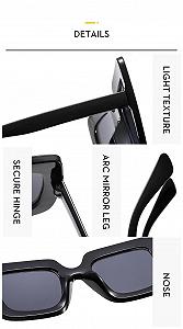 Сонцезахисні окуляри Квадратні Великі Модні Жіночі Youning Стрази UV400 Захист Поляризовані для Подорожей Водіння Кемпінгу synthetic.ua - Фото 1