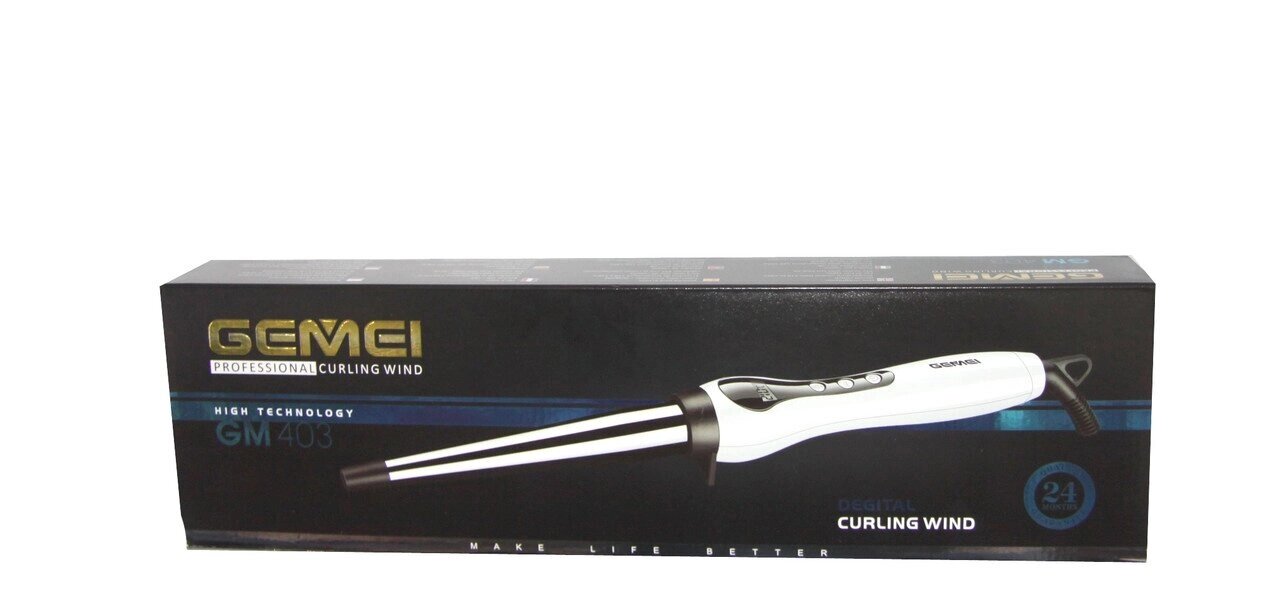 Конусная профессиональная плойка для локонов GM 403, фото №8 Конусная профессиональная плойка для локонов GM 403, фото №8