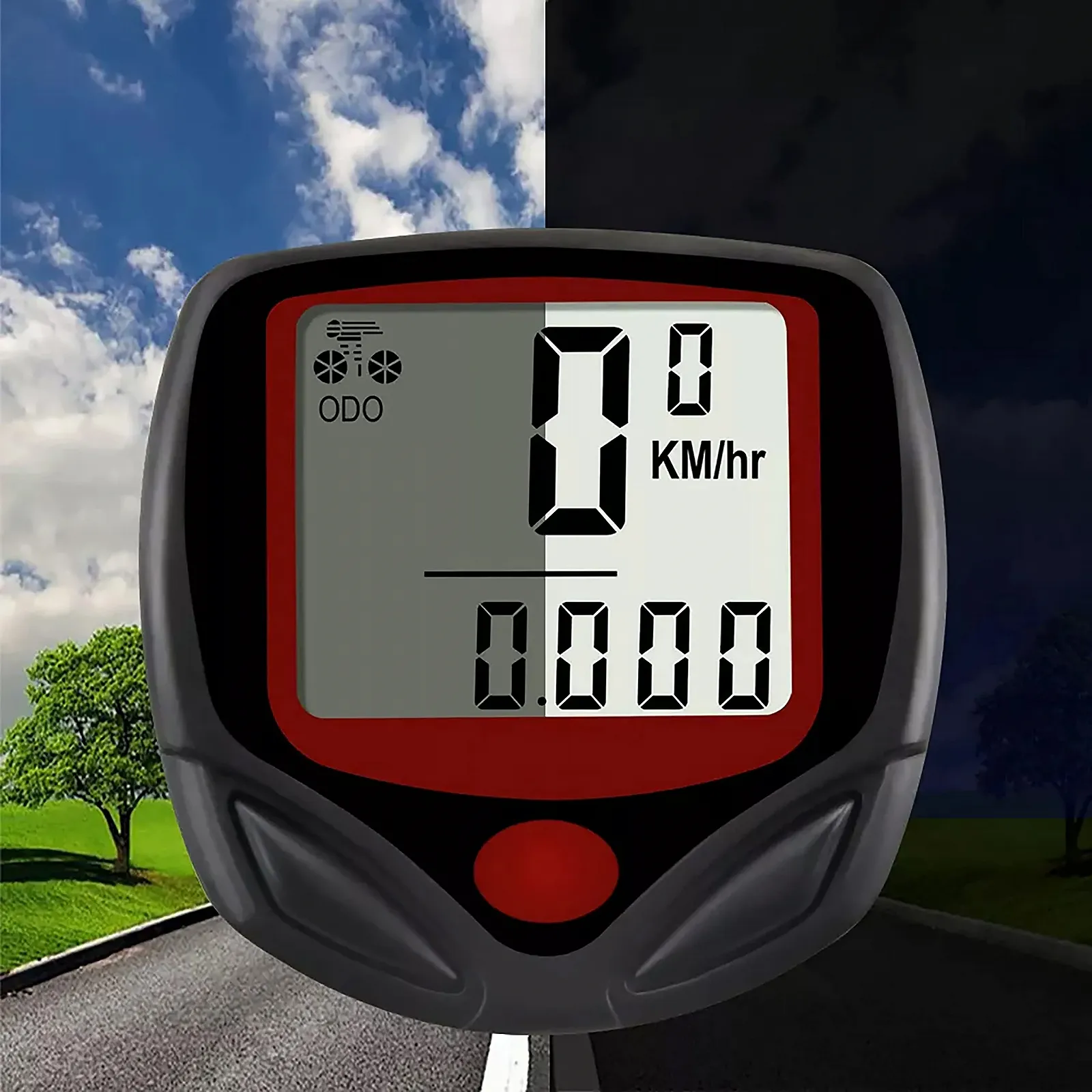 Велокомпьютер спидометр 14 функций водонепроницаемый Odometer, фото №2