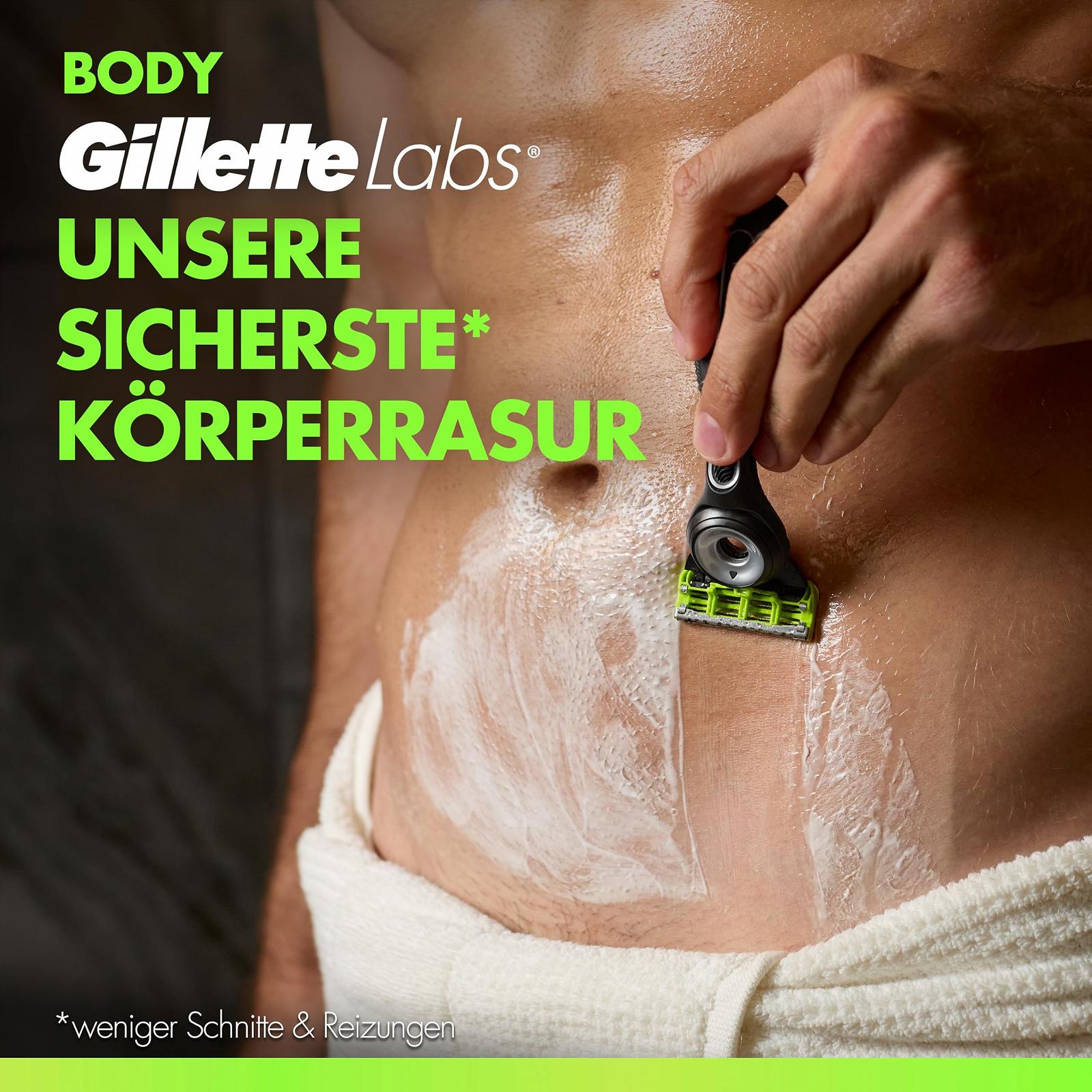 Бритва Gillette Labs Face and Body Duo Pack с магнитной док-станцией и 2 запасными лезвиями, фото №7