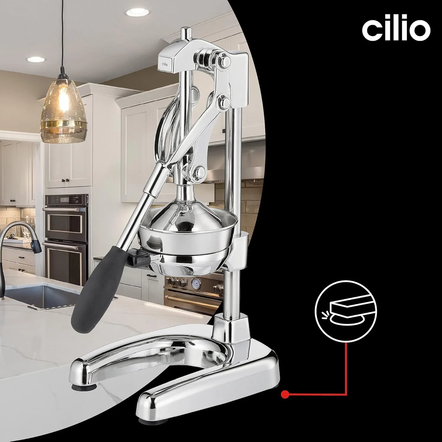 Професійна соковижималка Cilio AMALFI Silver, фото №5 Професійна соковижималка Cilio AMALFI Silver, фото №5