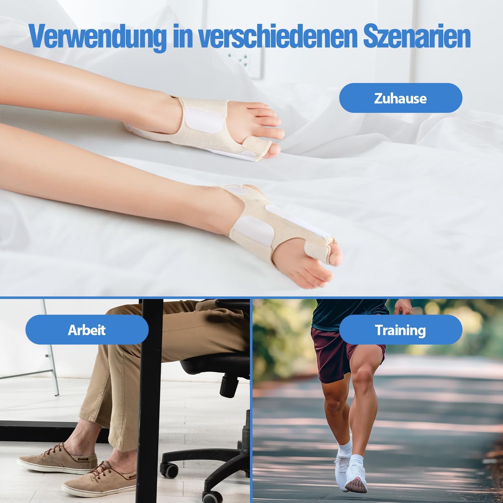 Шина Hallux Valgus для чоловіків та жінок Регульований бандаж Hallux Valgus з гелевою подушечкою, фото №7