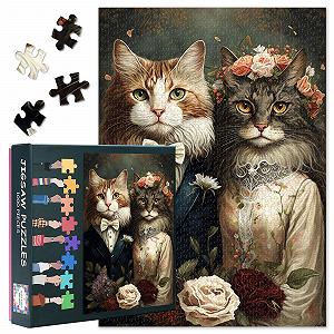 Пазл Коти-закохані 1000 елементів 70 x 50 см - Фото 1