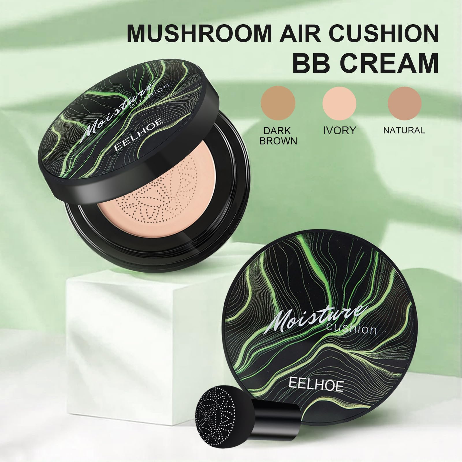 Кушон Air Cushion BB Cream Грибоподібна Головка Зволожувальна Водостійка Основа-Консилер Темно-Коричневий, фото №2