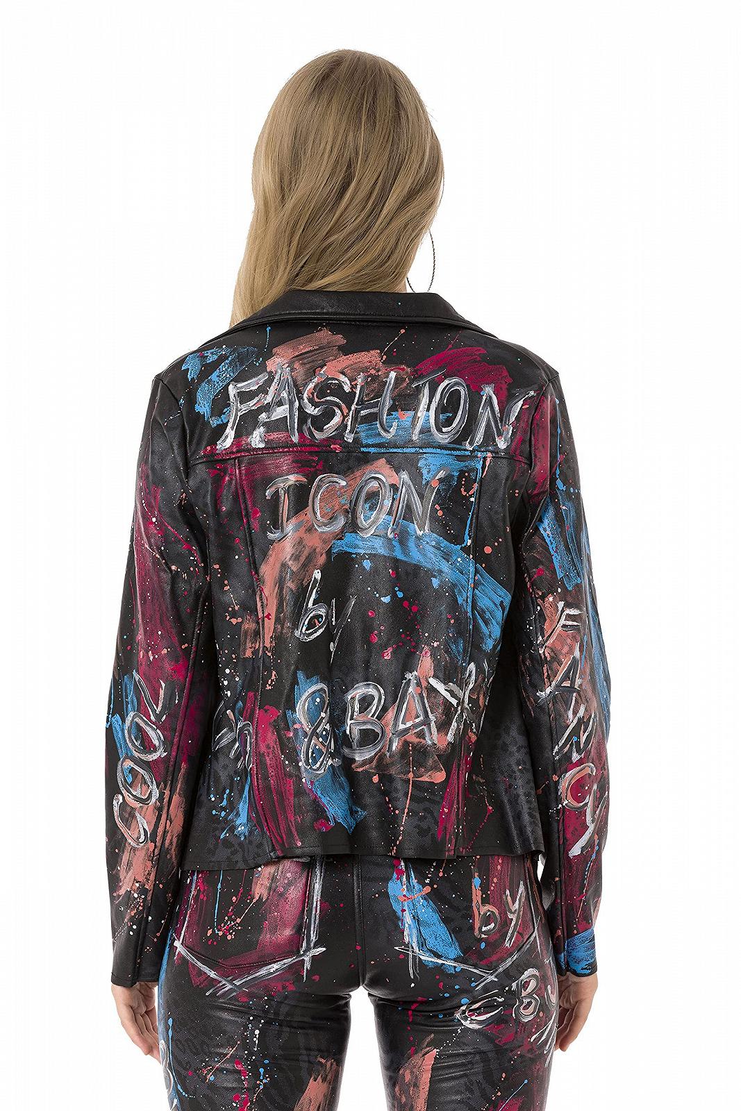 Куртка Cipo & Baxx WJ203 Жіноча, Перехідна Куртка, Під Шкіру, Суцільний Принт, Комір з Лацканами, фото №5 Куртка Cipo & Baxx WJ203 Жіноча, Перехідна Куртка, Під Шкіру, Суцільний Принт, Комір з Лацканами, фото №5