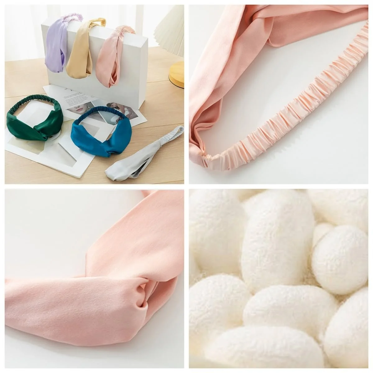 Пов'язка на голову еластична Твіст Богемна Вузол Однотонна, фото №3