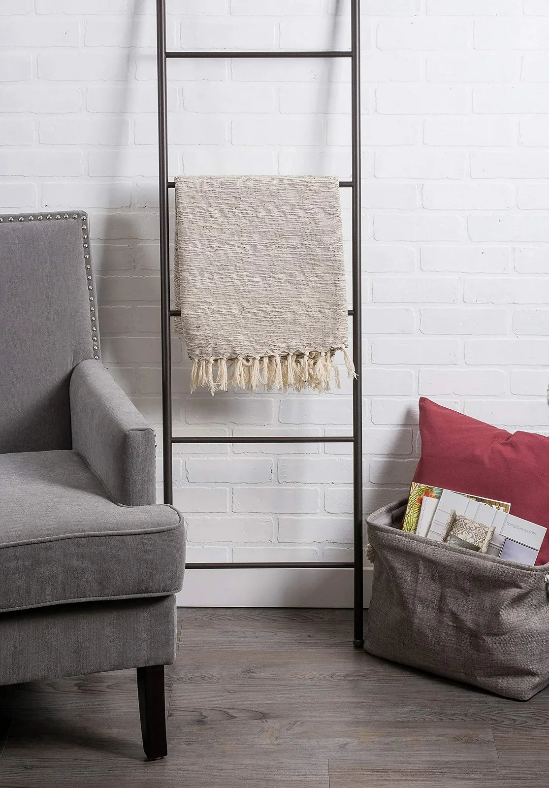 Плед DII 100% бавовна з бахромою, 127 x 152,4 см, строкатий коричневий, фото №8 Плед DII 100% бавовна з бахромою, 127 x 152,4 см, строкатий коричневий, фото №8