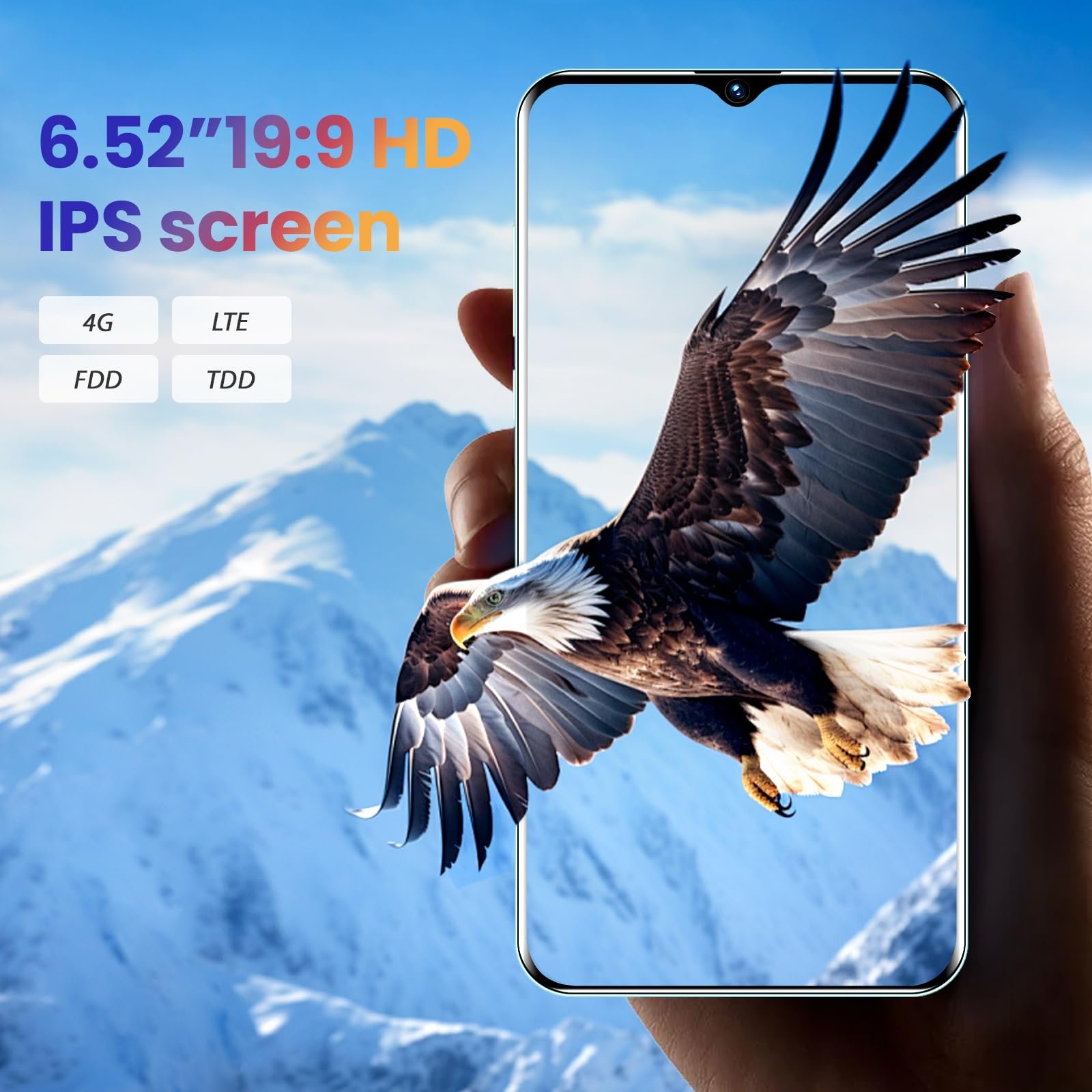 Смартфон 8-Core 4G-LTE 4GB RAM 64GB ROM 6.52" Blue, фото №7