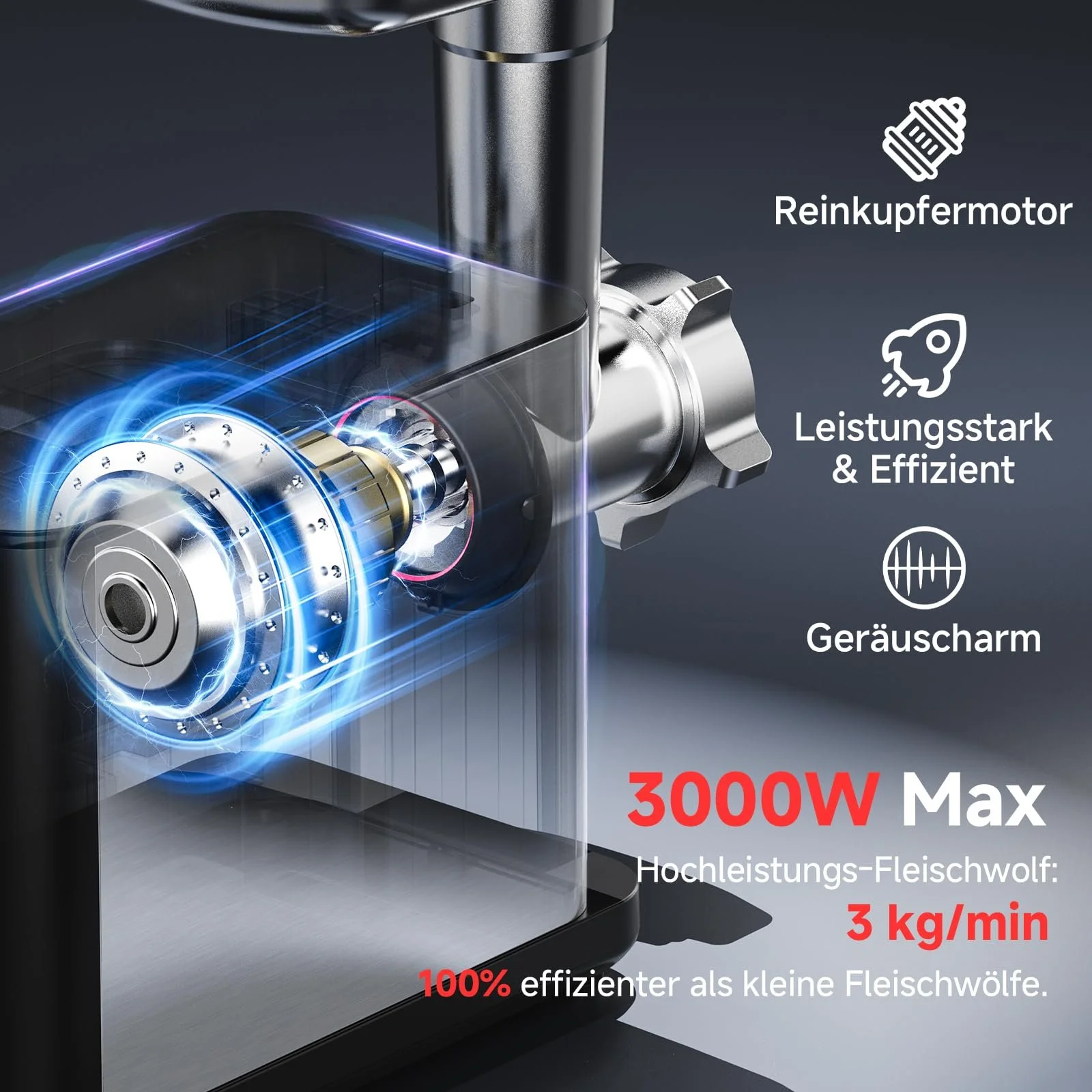 Мясорубка электрическая AAOBOSI 3000 Вт LED дисплей 9 скоростей Нержавеющая сталь, фото №2 Мясорубка электрическая AAOBOSI 3000 Вт LED дисплей 9 скоростей Нержавеющая сталь, фото №2