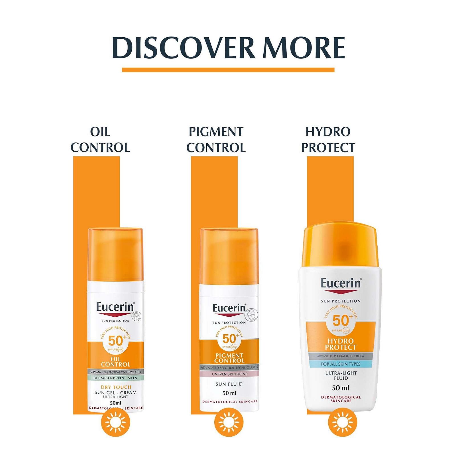 Сонцезахисний флюїд Eucerin Sun Fluid Anti-Age SPF 50 мл, фото №6