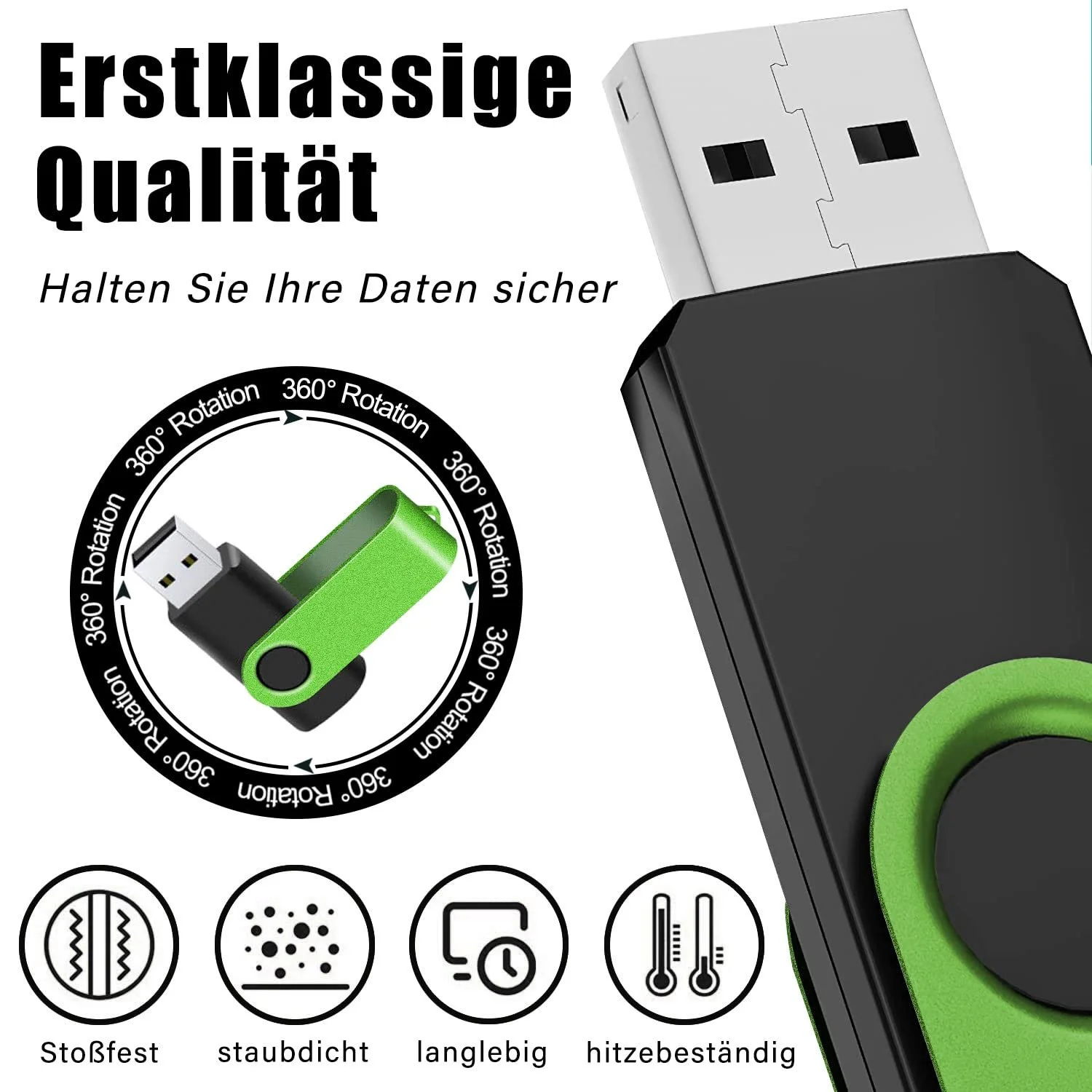 USB флеш-накопители EASTBULL 2GB 5 шт. USB 2.0 Green, фото №3 USB флеш-накопители EASTBULL 2GB 5 шт. USB 2.0 Green, фото №3