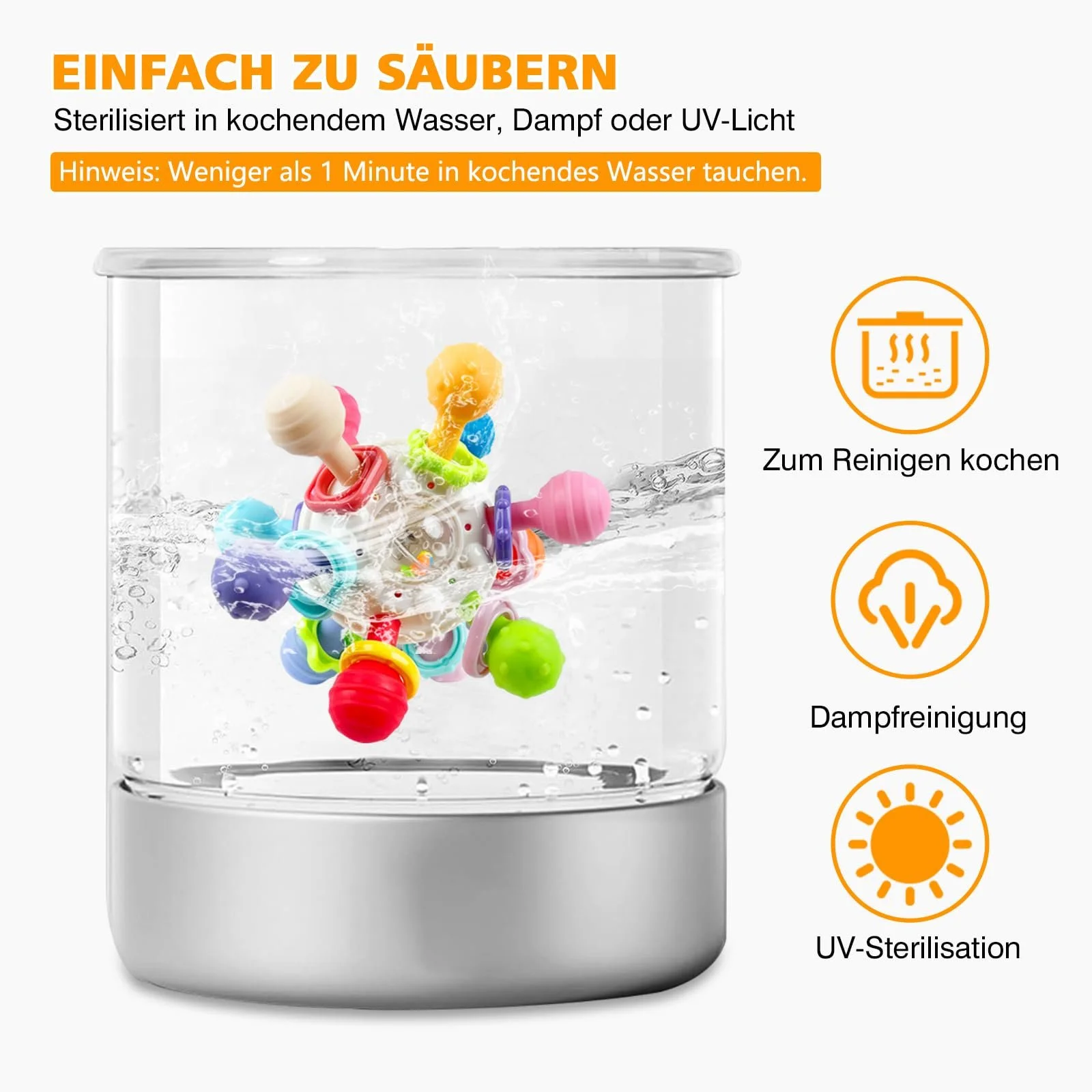 Развивающая игрушка для малышей от 3 месяцев, сенсорный мячик для захвата, для развития моторики., фото №5