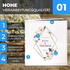 Фотоальбом Maverton для DIY с печатью - на 240 фотографий 10 x 15 - 60 черных страниц - Размер 33 x 30 см - Белый synthetic.ua - Фото 1