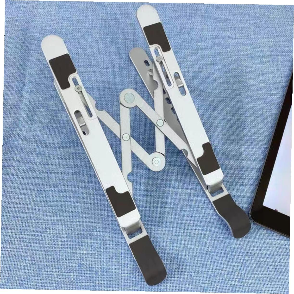 Підставка для ноутбука алюмінієва складна з регулюванням висоти ергономічна з сумкою для транспортування легка стійка до подряпин сумісна, фото №5