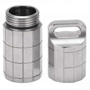 Футляр для таблеток Outdoor, Міні-контейнер для ліків з титанового сплаву, зносостійкий synthetic.ua - Фото 1