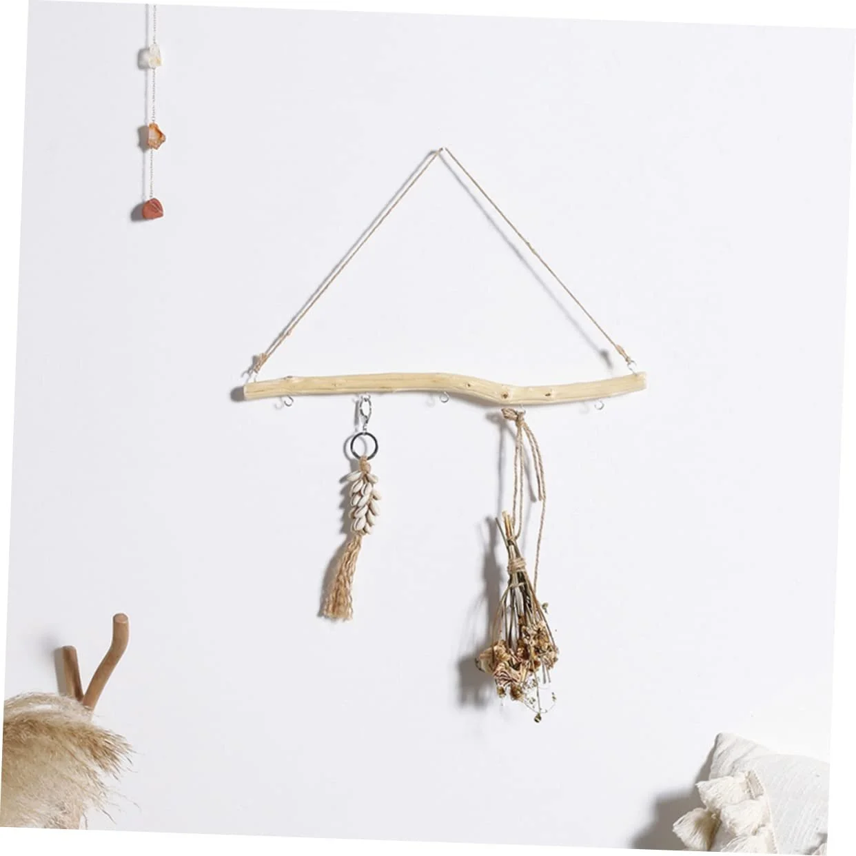 Підвісна полиця для рослин HEMOTON Дерево Залізо, фото №2 Підвісна полиця для рослин HEMOTON Дерево Залізо, фото №2