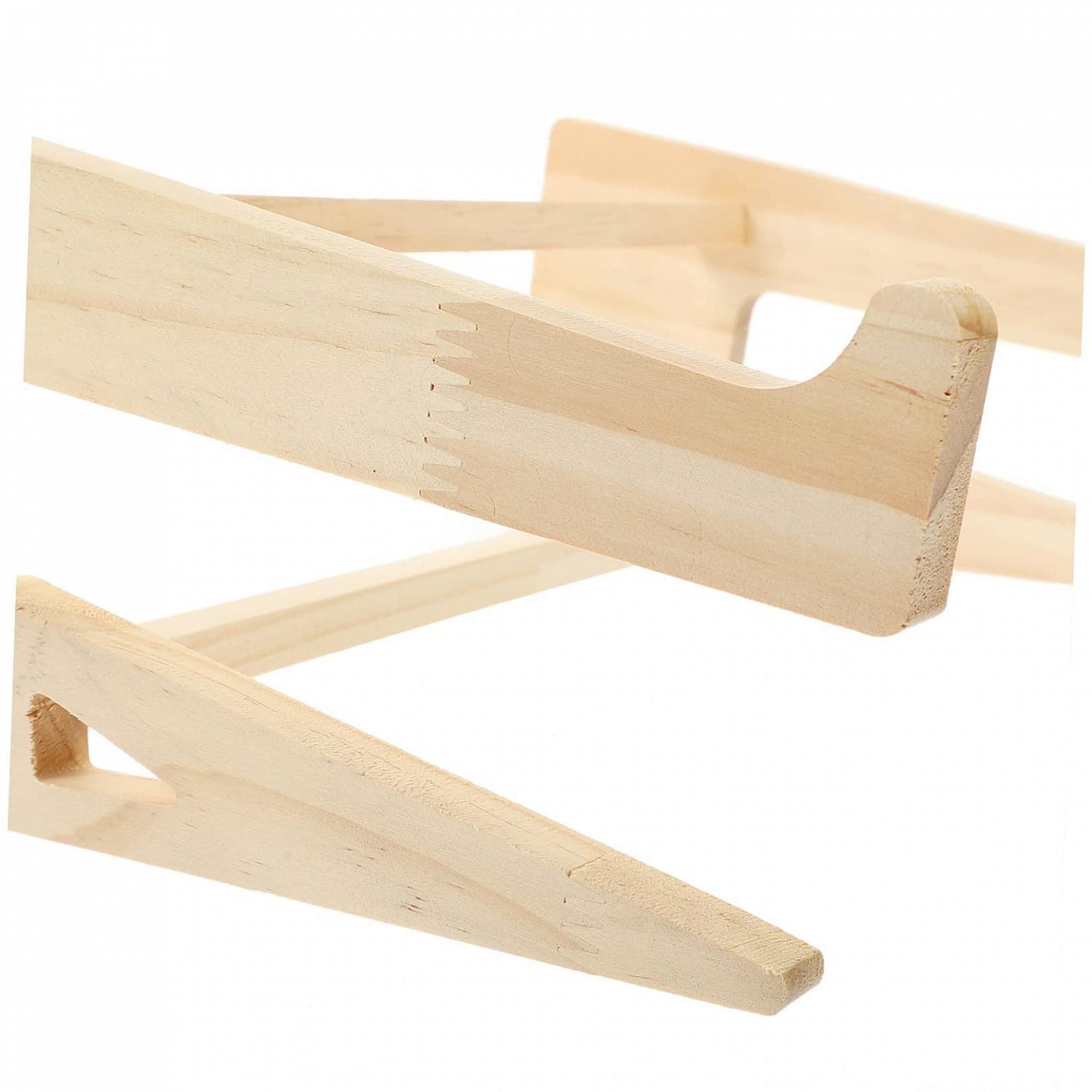 Підставка для ноутбука Дерев'яна Підвищення для ноутбуків 14,8-17,6 дюймів Cиліконове посилення Стабільна Вентильована для офісу дому та ігор, фото №4