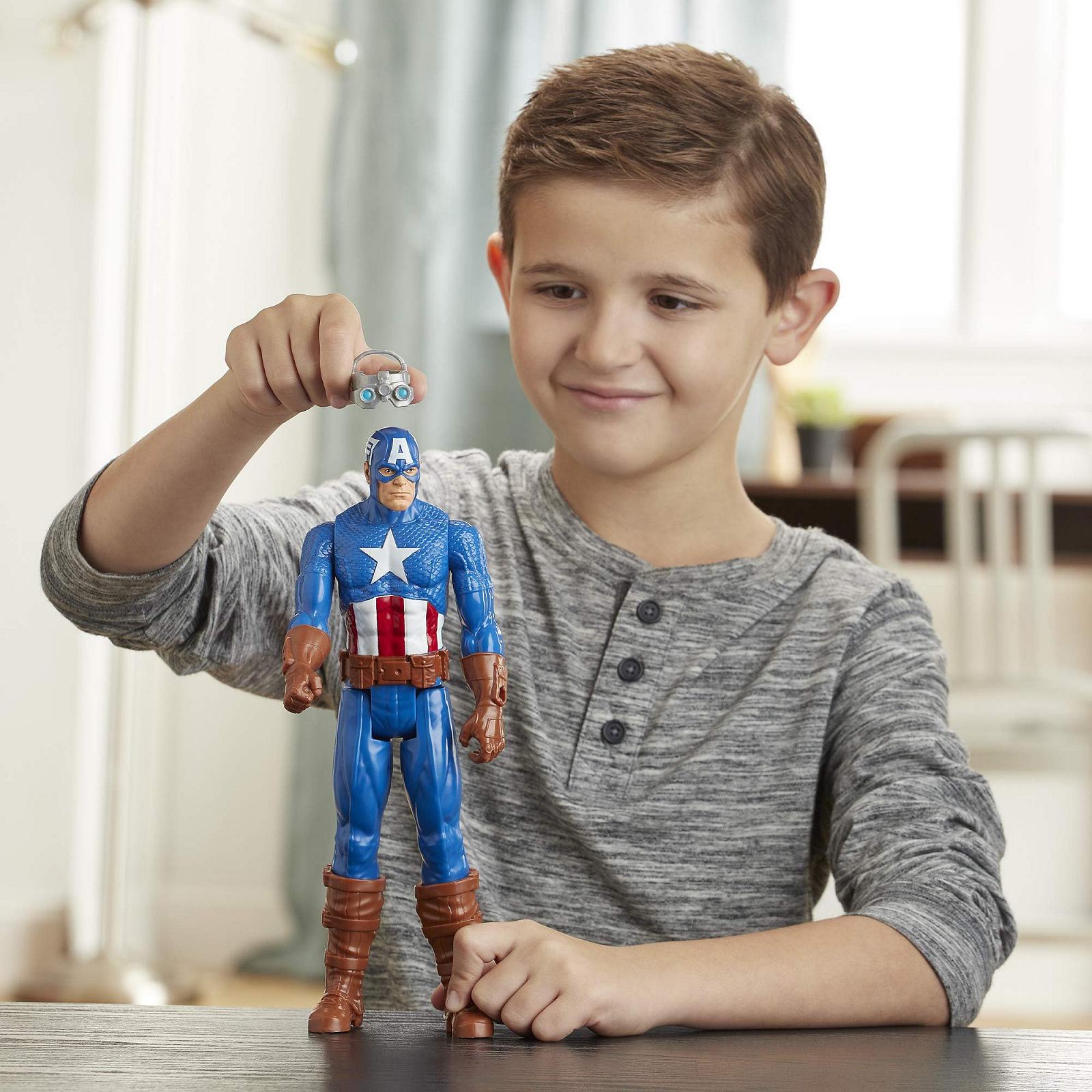 Фигурка Hasbro Мстители Titan Hero Series Blast Gear Капитан Америка 30 см с стартером, 2 аксессуара и снаряд, фото №4