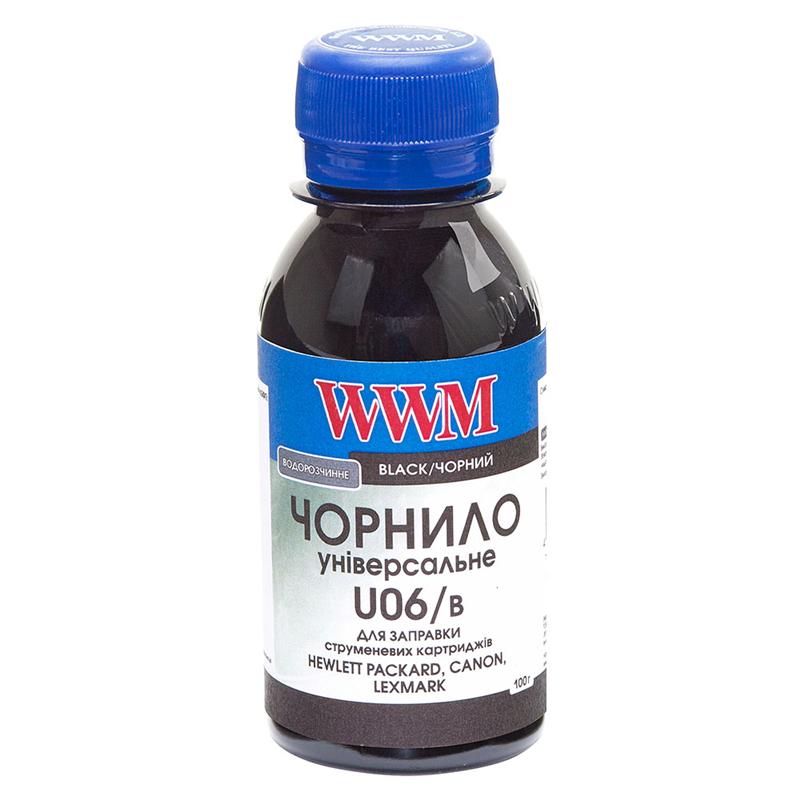 Чернила WWM Canon/HP/Lexmark Universal Black 100г U06/B-2, фото №1