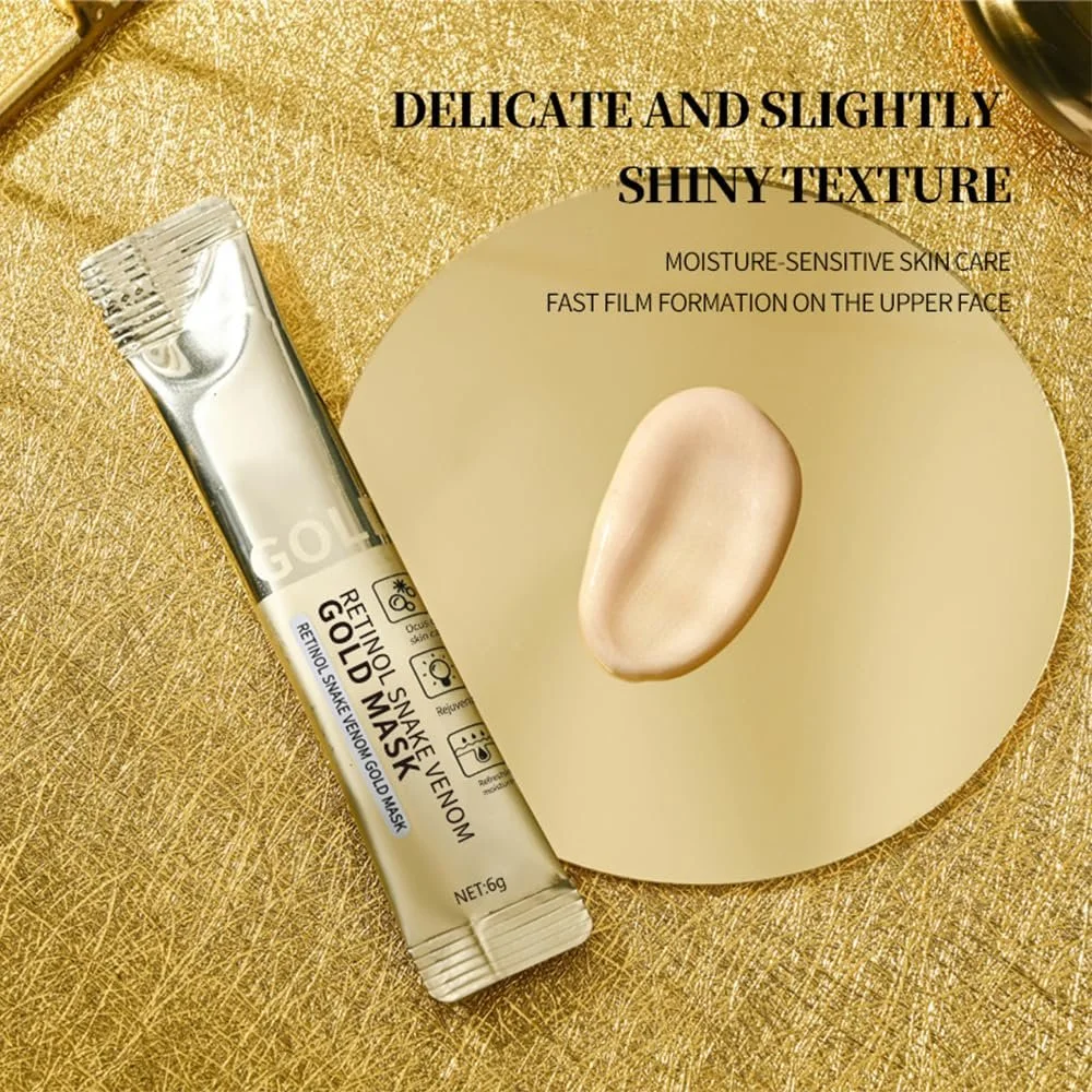Маска Retinol Snake Venom Gold, Золота пептидна маска для обличчя, фото №4