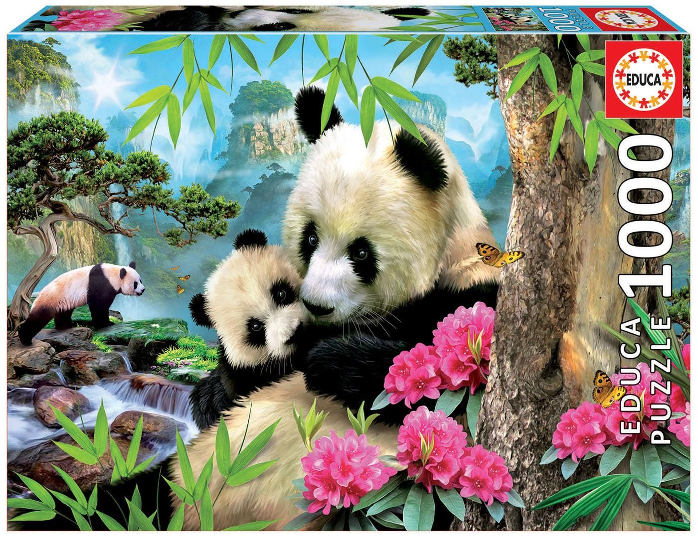 Пазл Educa 17995 Cuddly Pandas 1000 деталей, фото №1