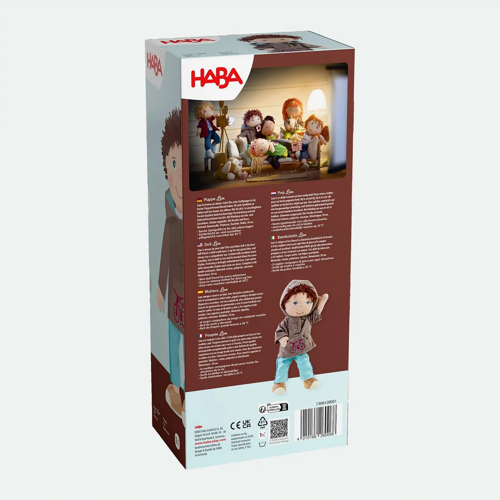 Лялька HABA Lian М'яка ганчіркова лялька 30 см, фото №6 Лялька HABA Lian М'яка ганчіркова лялька 30 см, фото №6