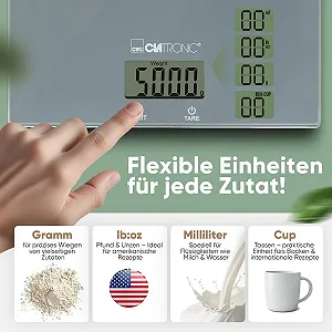 Кухонні ваги цифрові Clatronic KW 3820 до 5 кг Сірі ціна на synthetic.ua - Фото 1 Кухонні ваги цифрові Clatronic KW 3820 до 5 кг Сірі synthetic.ua - Фото 1