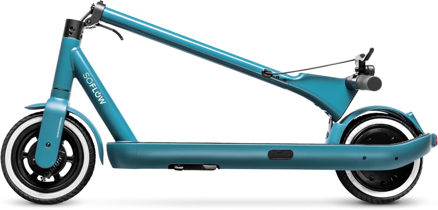 Електросамокат SOFLOW SO ONE+ / до 40 км запас ходу / 500 Вт / 9" колеса / 120 кг навантаження / 22 км/год / Бірюзовий, фото №8