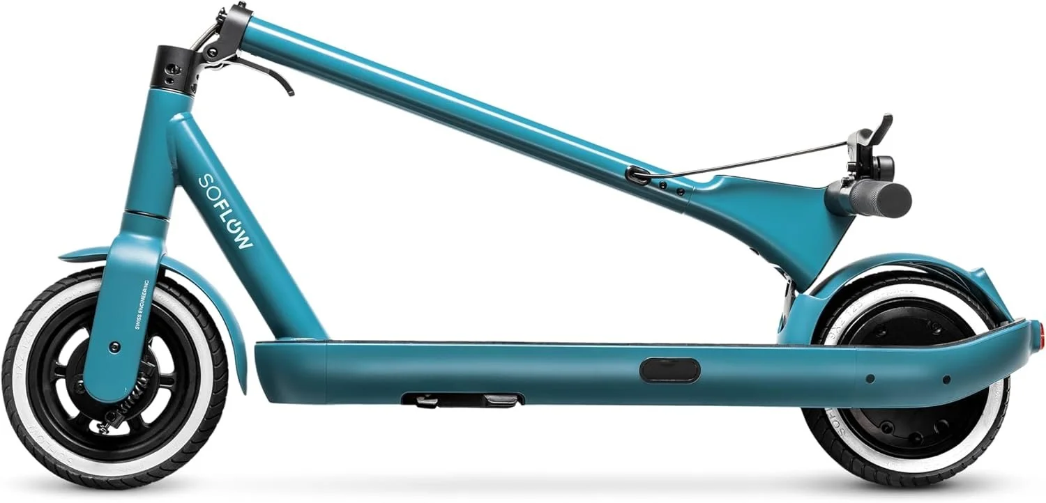 Електросамокат SOFLOW SO ONE+ / 40 км запас ходу / 500 Вт / 9" колеса / 120 кг навантаження / 22 км/г /  Синій, фото №3