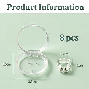 Кліпси проти хропіння (8 шт) Магнітні силіконові для покращення дихання synthetic.ua - Фото 1