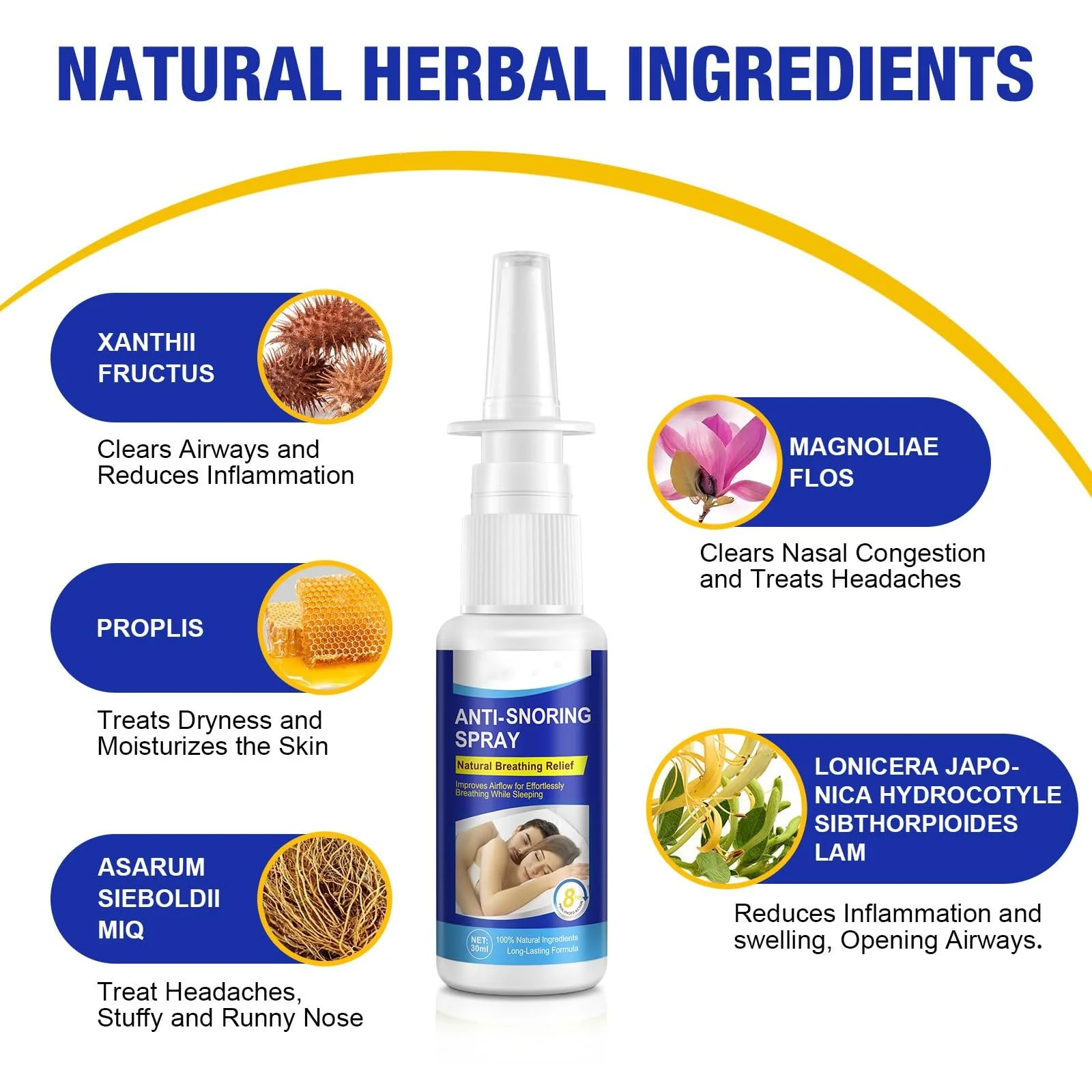 Спрей від хропіння 30 мл, фото №2 Спрей від хропіння 30 мл, фото №2